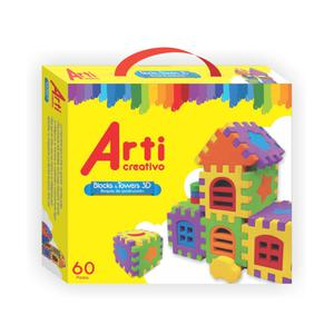 JUEGO ARTI CREATIVO BLOQUES Y TORRES 3D