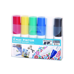 MARCADOR PILOT PINTOR BĂSICO PUNTA BISELADA X 6 UND