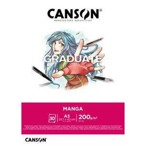 BLOCK MANGA CANSON GRADUATE A3 200 GR 30 HOJAS