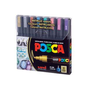 MARCADORES POSCA ESTUCHE METĂLICOS 5M X 8 UND