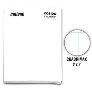 CUADERNO DOBLEMAX DELUXE COLLEGE COSIDO BLANCO 80 HOJAS