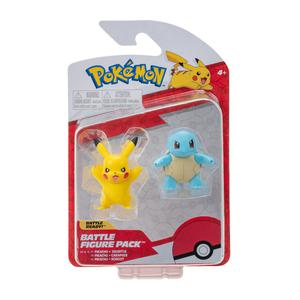 PACK FIGURA SQUIRTLE Y PIKACHU POKEMON BATALLA X 2 UND