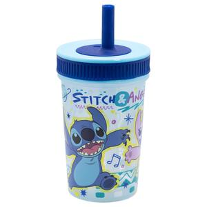 VASO KUYAY STITCH CON PAJITA DE SILICONA 370 ML