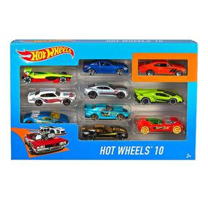 AUTOS BÁSICOS HOT WHEELS PACK SURTIDO X 10 UND