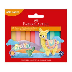 PLASTILINA JUMBO FABER CASTELL PASTEL X 12 UND