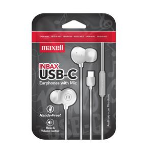AUDĂFONOS MAXELL CON PUERTO USB C MICRĂFONO BLANCO