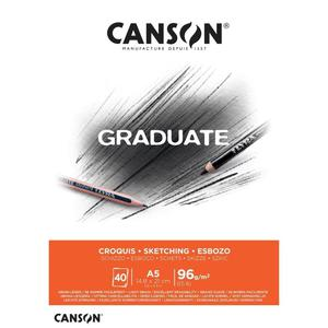 BLOCK CANSON A5 GRADUATE CROQUIS 96 GR 20 HOJAS