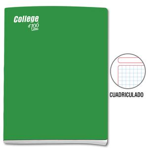 CUADERNO CUADRICULADO DELUXE COLLEGE A4 VERDE 100 HOJAS