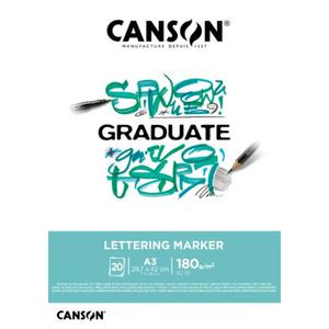 BLOCK CANSON LETTERING MARKER A3 GRADUATE 180 GR 20 HOJAS