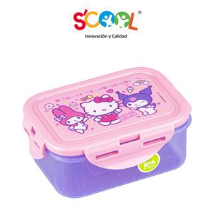 TAPER SCOOL PP RECTANGULAR 350ML HELLO KITTY Y FRIENDS