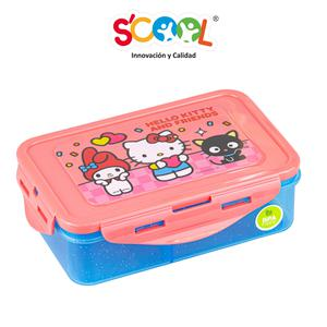 TAPER SCOOL PP RECTANGULAR 640ML HELLO KITTY Y FRIENDS