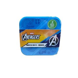 TAPER HERMÉTICO TITANIO CON CUBIERTOS AVENGERS 850 ML