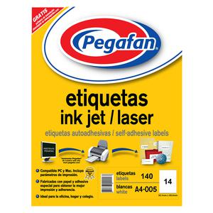 ETIQUETA INKJET PEGAFAN A4-005 3899 PAQUETE X 140 UND