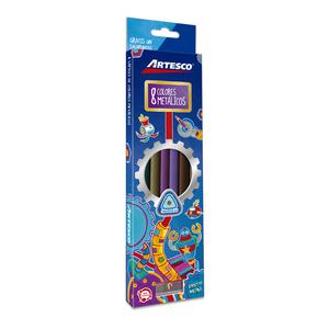 COLORES LARGOS ARTESCO TRIANGULARES METÁLICOS X 8 UND