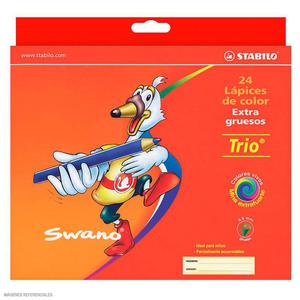 COLORES LARGOS GRUESOS STABILO TRIO X 24 UND