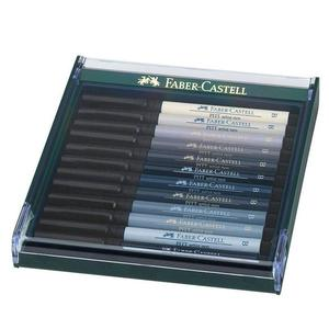 MARCADORES FABER CASTELL PITT STUDIO GRISES CAJA X 12 UND