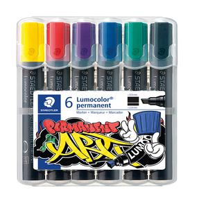 MARCADOR STAEDTLER PERMANENTE EXTRA GRUESOS SET X 6 UND