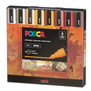 MARCADORES POSCA PC-5M WARM COLOR ESTUCHE X 8 UND