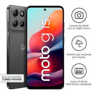 CELULAR MOTOROLA G15 4GB + 256GB GRIS