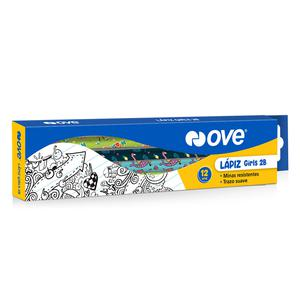 LÁPIZ 2B OVE GIRLS CON BORRADOR CAJA X 12 UND