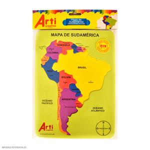 JUEGO DIDÁCTICO ARTI CREATIVO ENCAJE MICROPOROSO MAPA SUDAMÉRICA