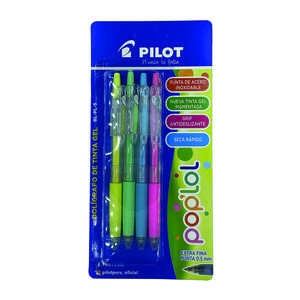 BOLÍGRAFO PILOT POP LOL PASTEL X 4 UND