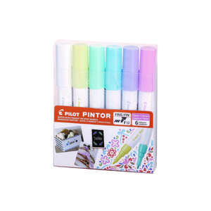 MARCADOR PILOT PINTOR PASTEL PUNTA FINA X 6 UND