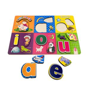 ENCAJE DE MADERA EVAFLEX VOCALES 12 PIEZAS