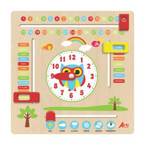 JUEGO DIDÁCTICO ARTI CREATIVO CALENDARIO RELOJ